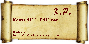 Kostyál Péter névjegykártya